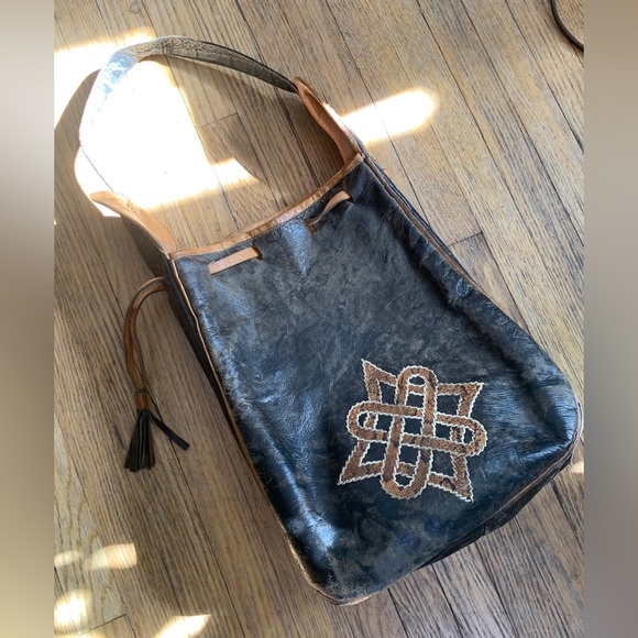 Vintage Boho Bag🤎Exceptionally Cool🤎 100% Leather, Circa 1960’s - Picture 10 of 11